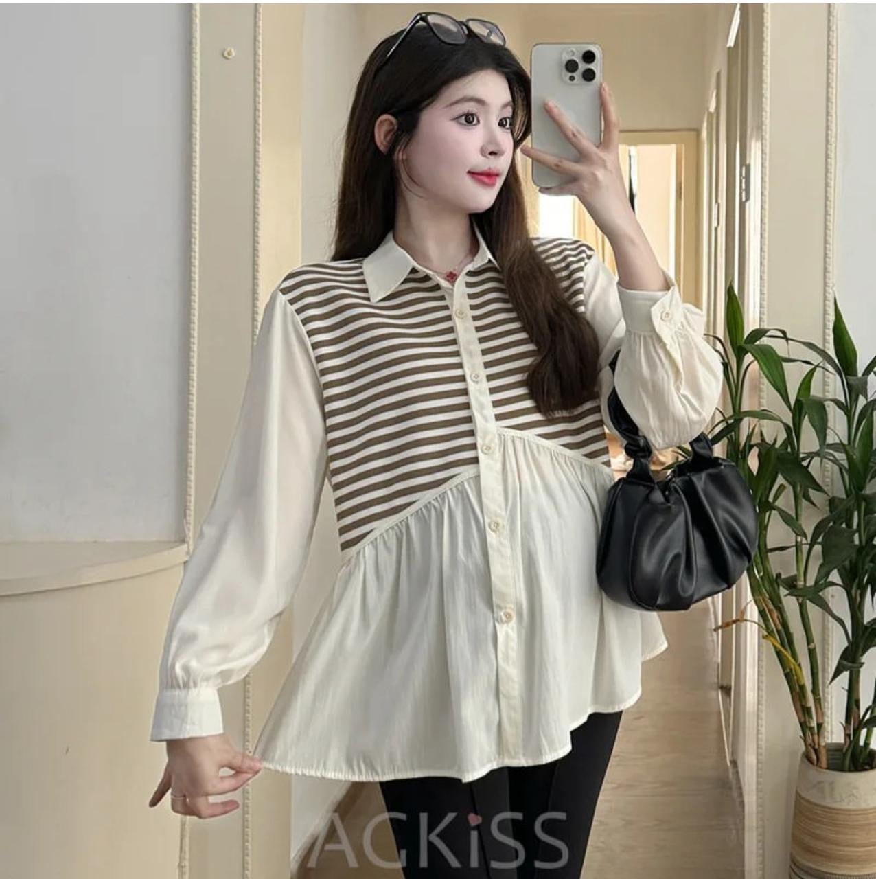 Stripped Flowy Shirt