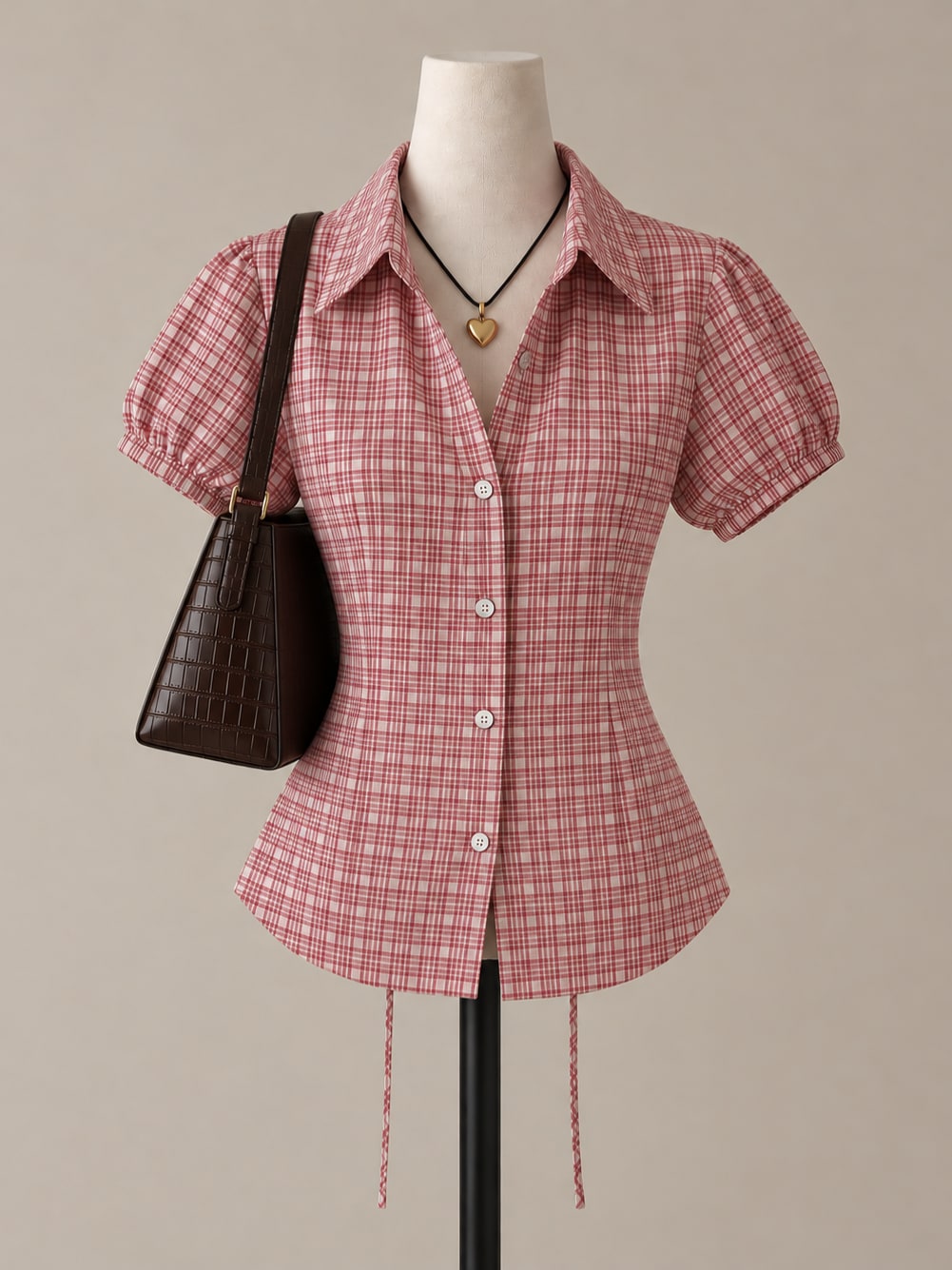 Fitted Plaid Shirt
