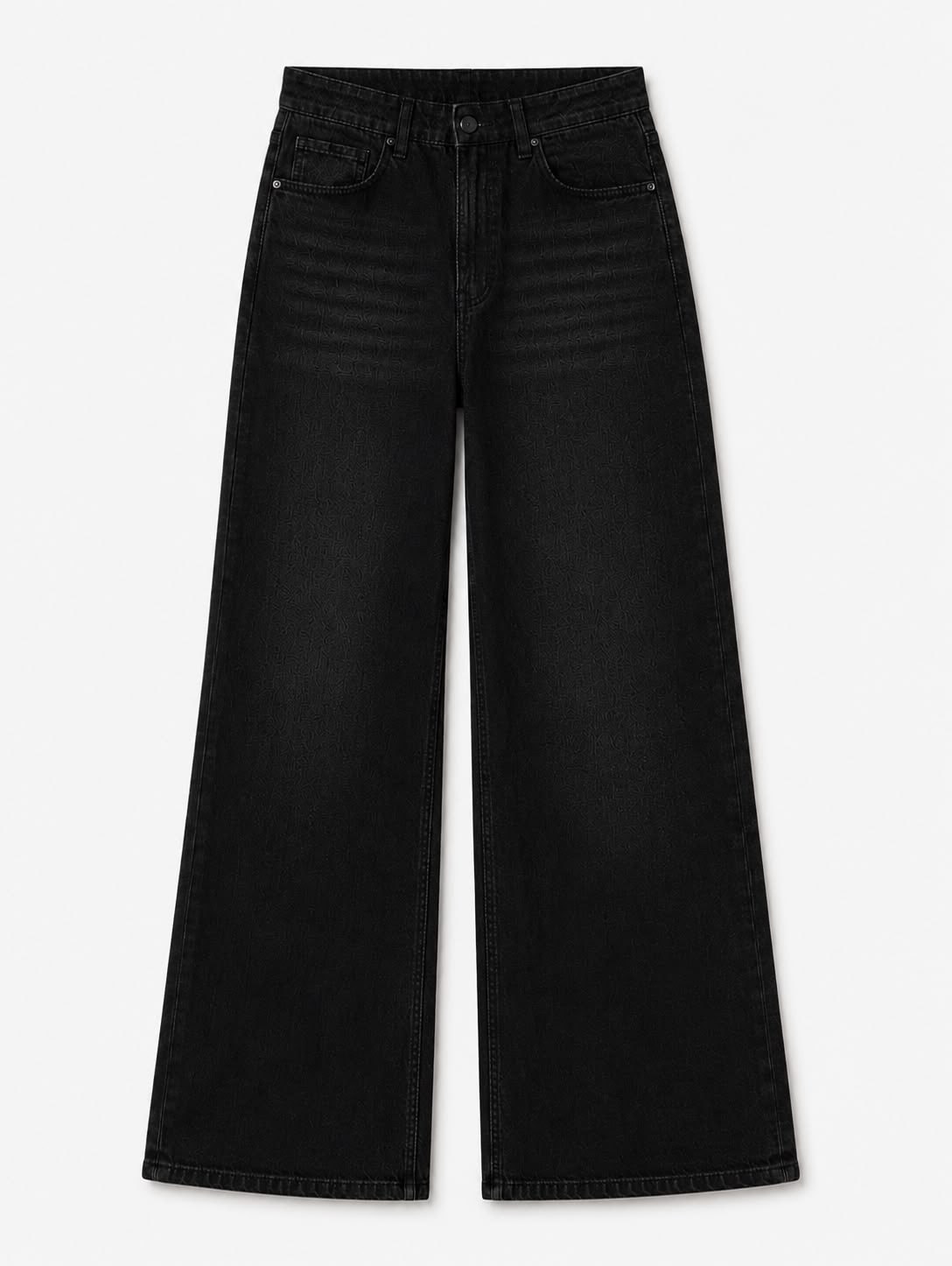 Charcoal Wide Leg Denim