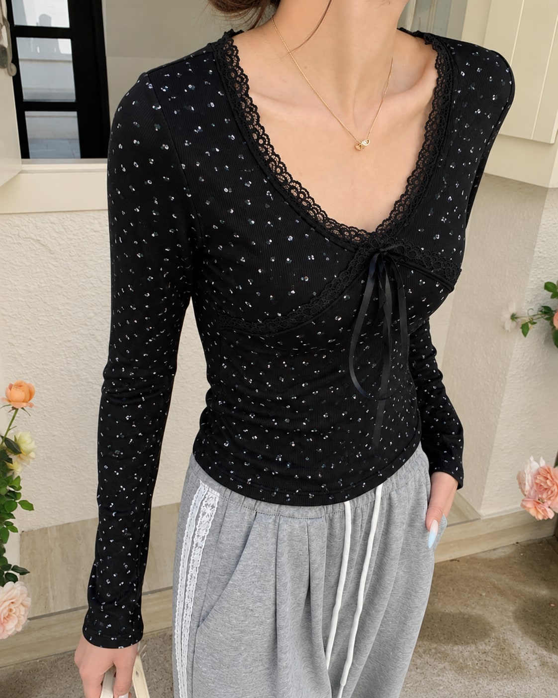 Padded Lace Top