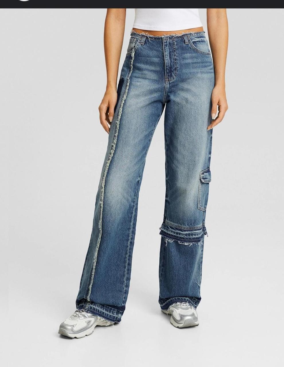 Raw Hem Straight Fit Denim